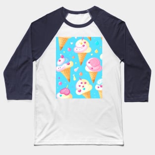 Delicious Creamy Ice Cream Cone Baseball T-Shirt